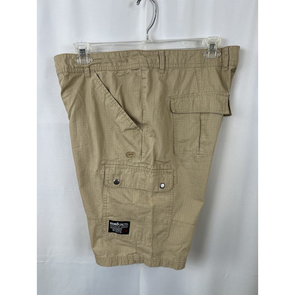 Ecko Unltd Vintage Cargo Shorts Mens Size 36 Khaki Y2K Baggy Streetwear